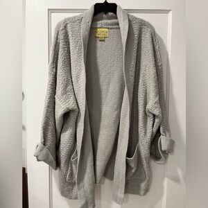 Like New Wildfox Boucle Open Cardigan in Light Grey Sz Small